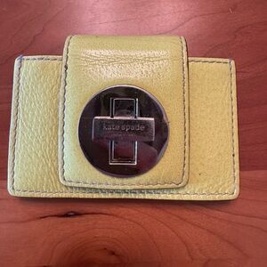 Vintage Kate Spade card holder yellow